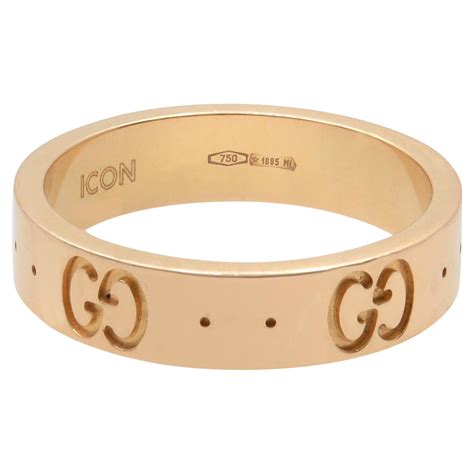 gucci gold ring for women|Gucci gold textured icon ring.